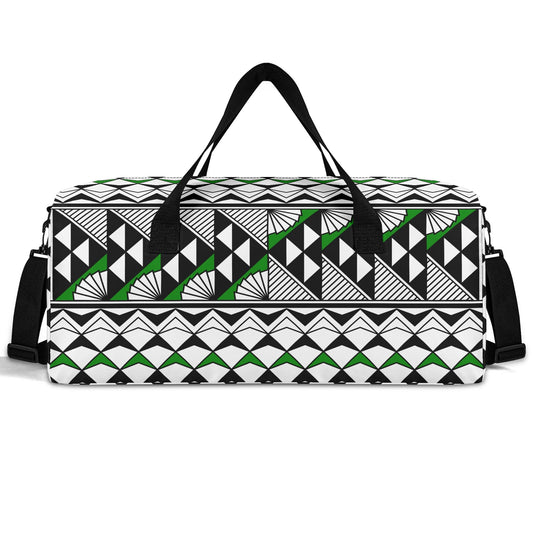 Sun and Rain in Green Duffle Bag