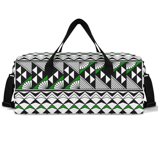 Sun and Rain in Green Duffle Bag