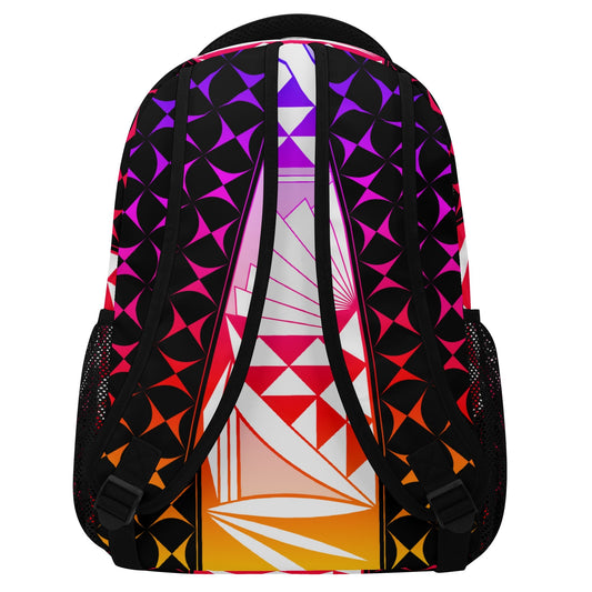 Rainbow Sunrise on Black Backpack