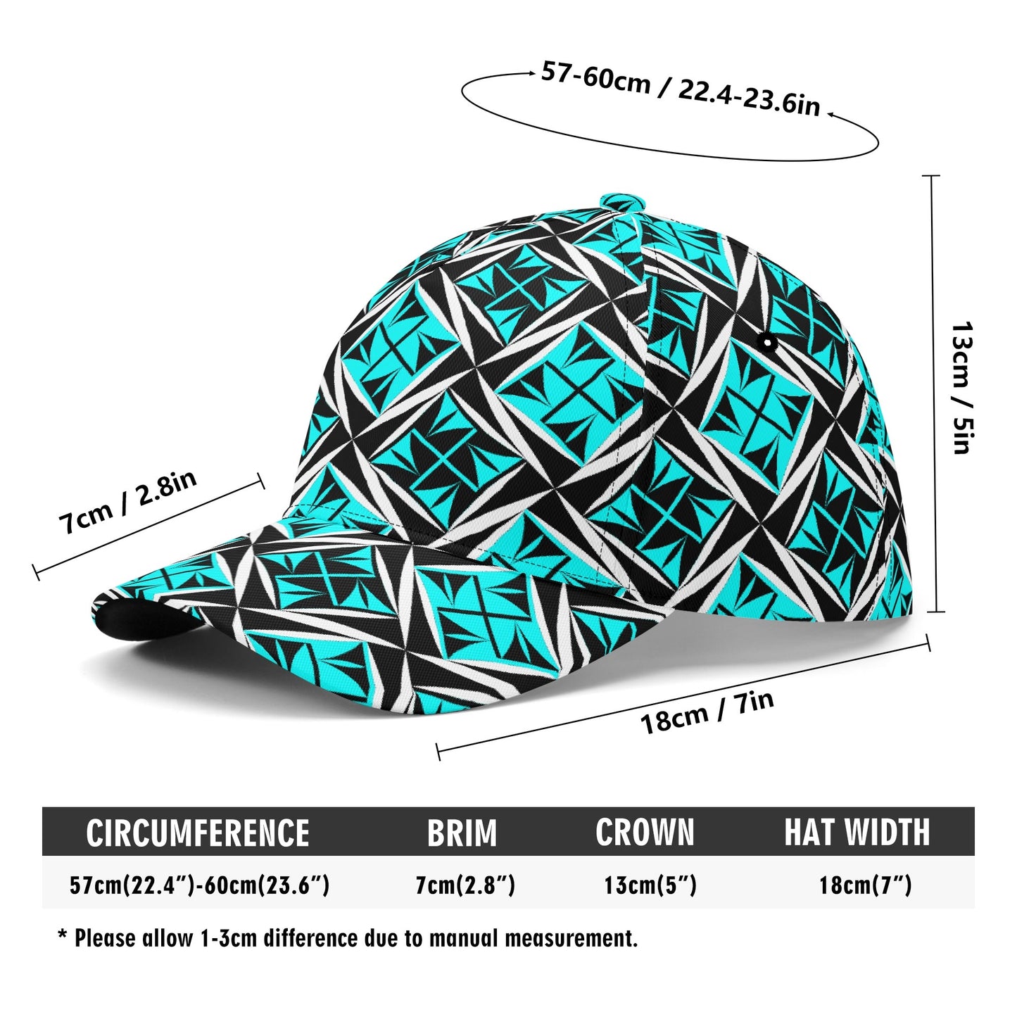 Sacred Winds in Turquoise Baseball Cap