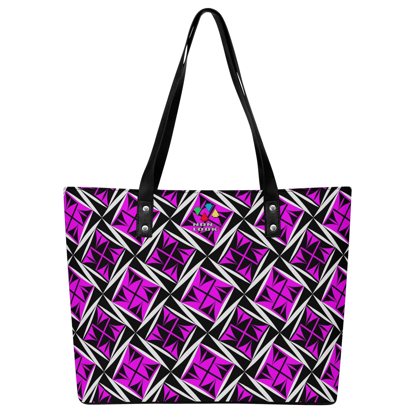 Sacred Winds in Pink Faux Leather Tote