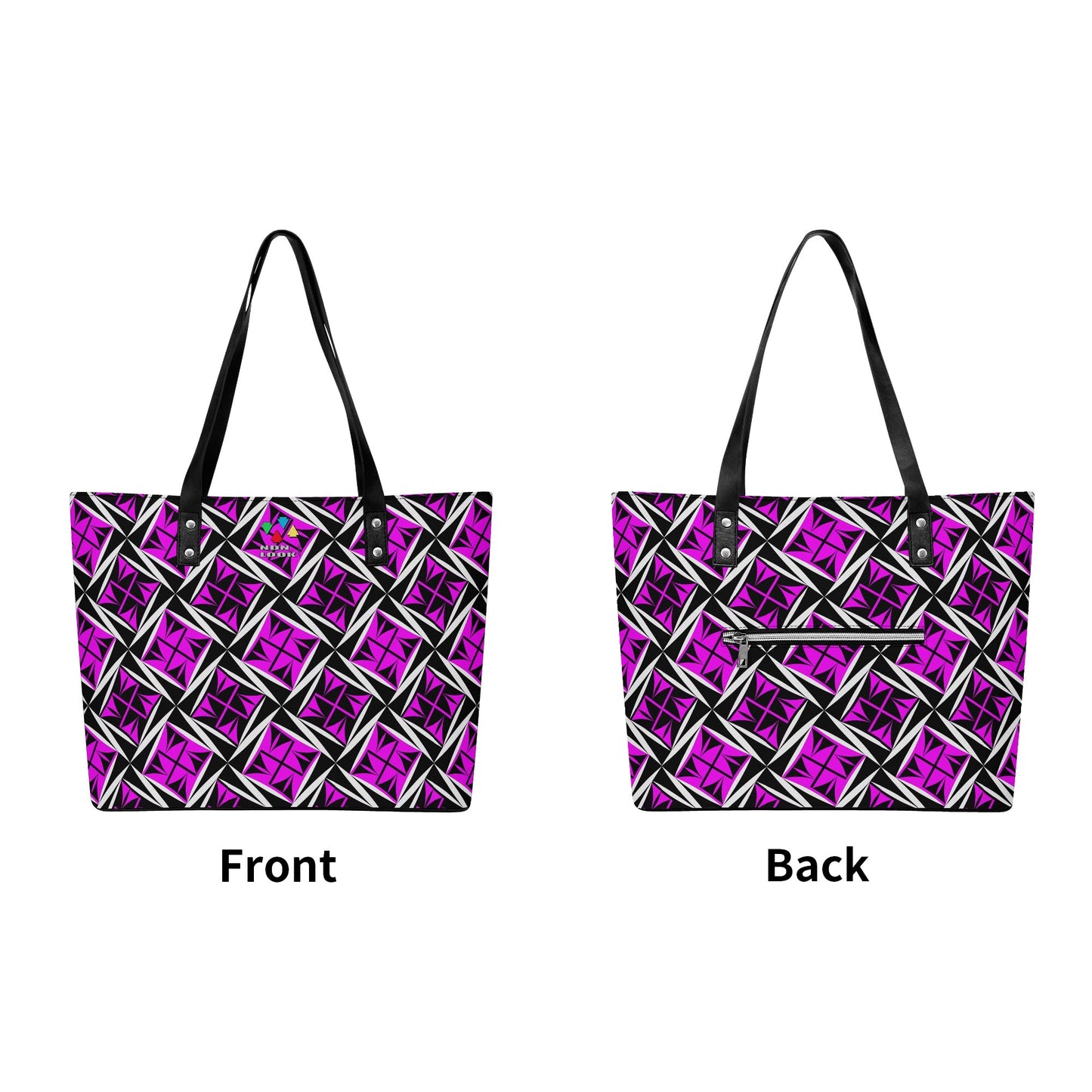 Sacred Winds in Pink Faux Leather Tote