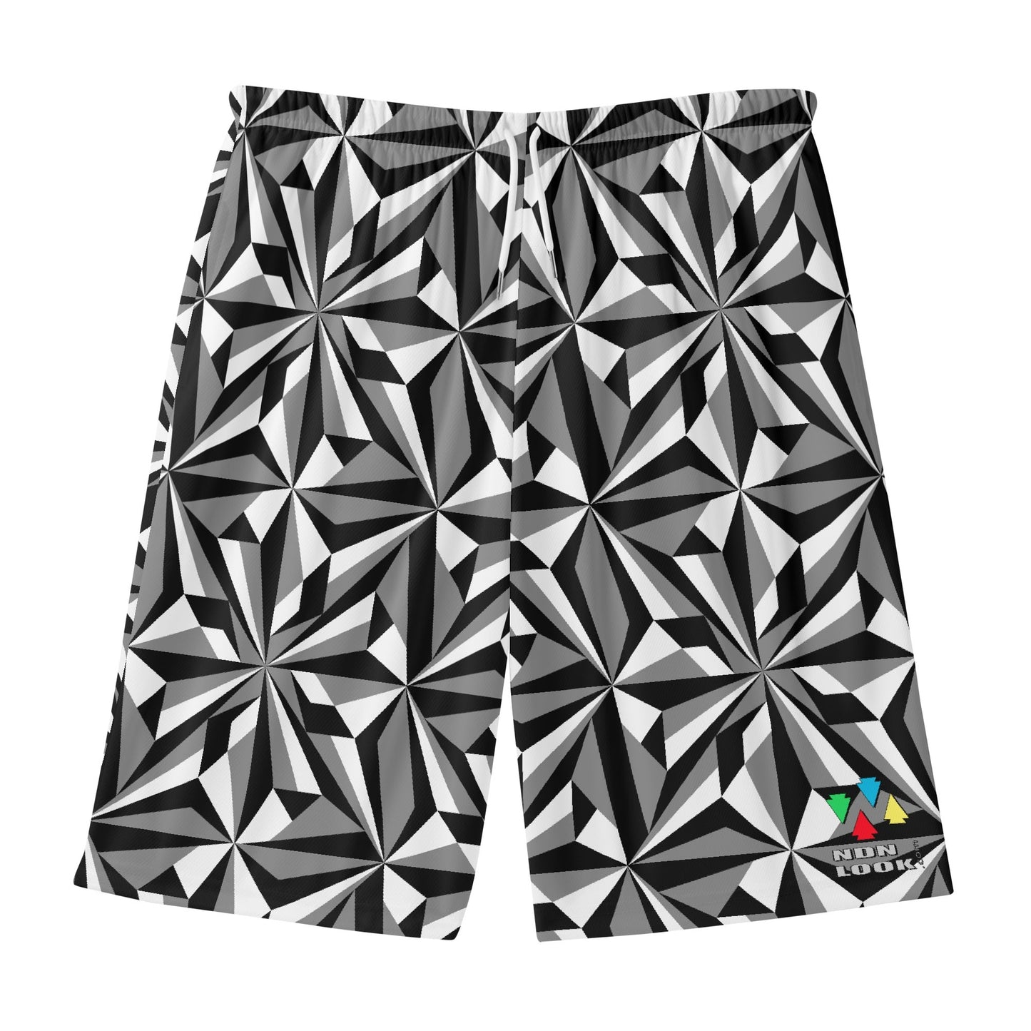 Desert Flowers in Gray Beach Shorts