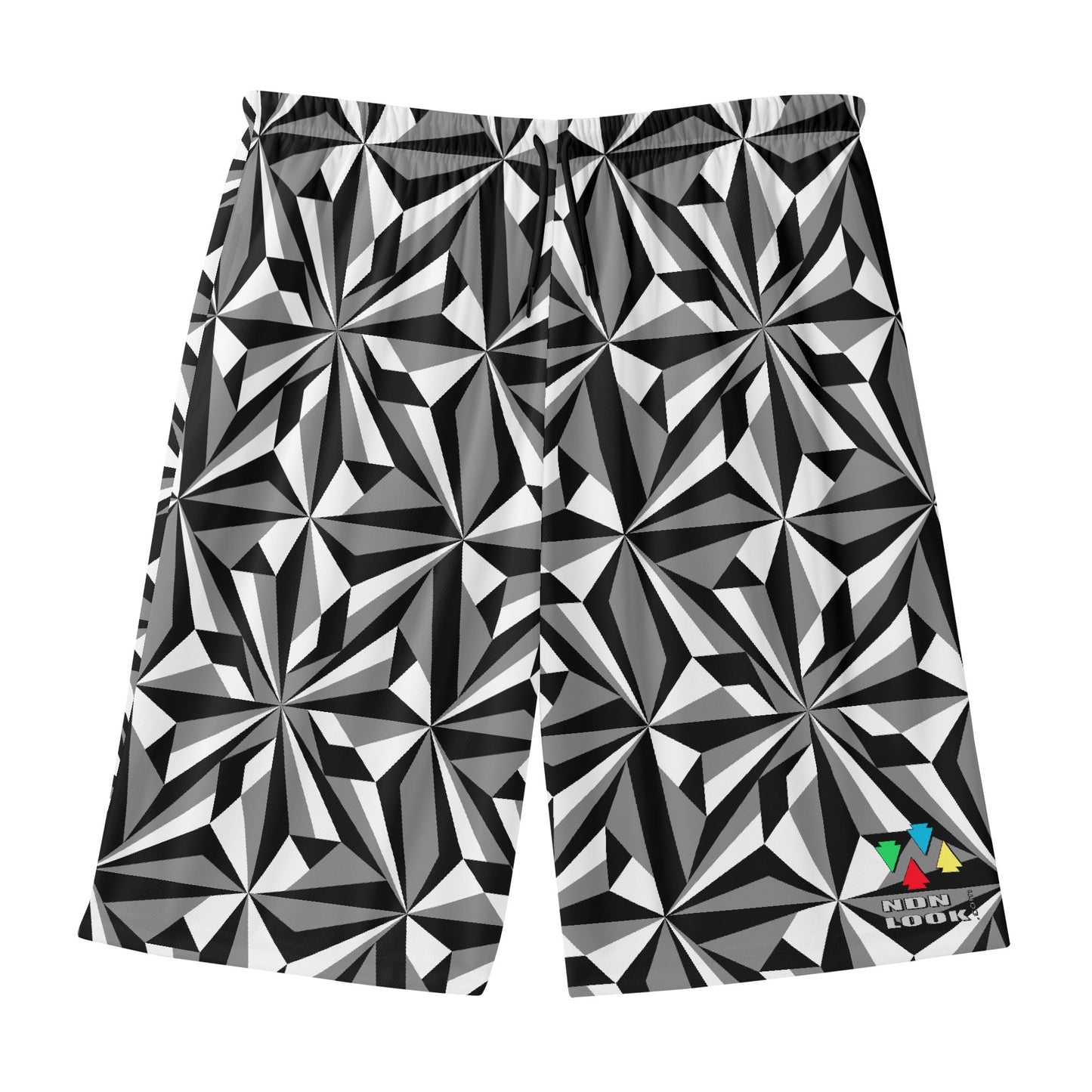 Desert Flowers in Gray Beach Shorts