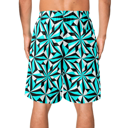 Desert Flowers in Turquoise Beach Shorts