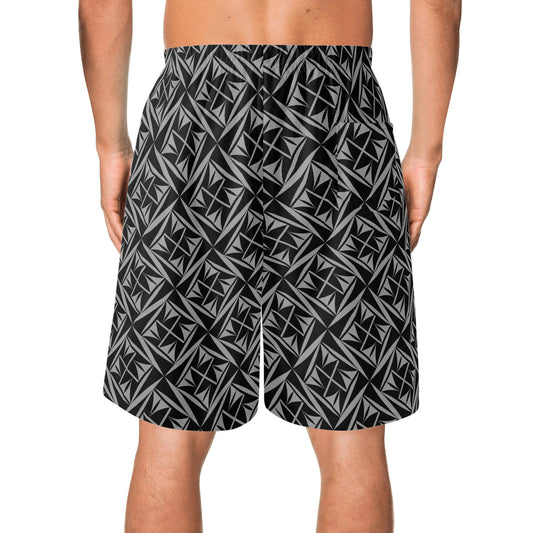 Sacred Winds in Charcoal Beach Shorts
