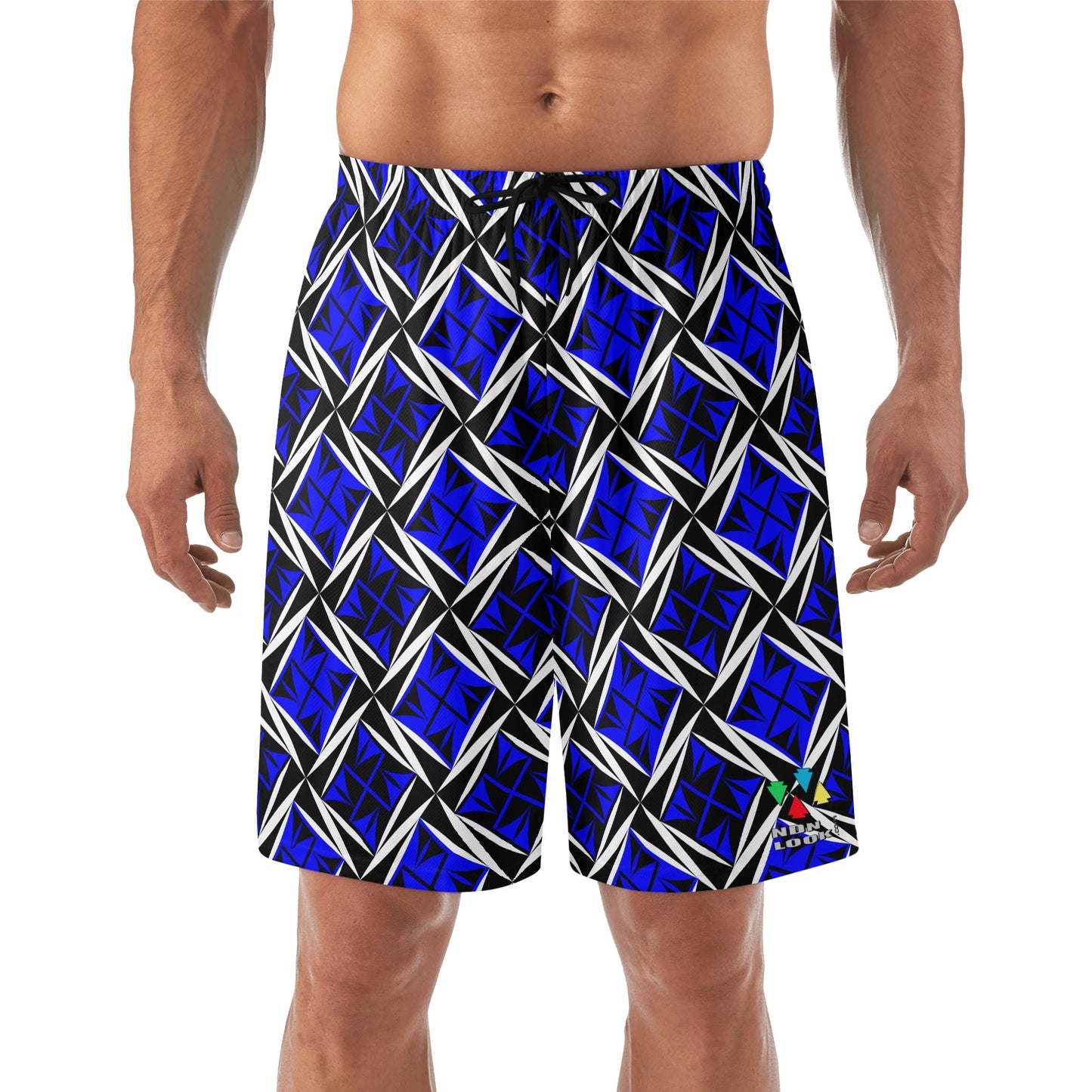 Sacred Winds in Blue Beach Shorts