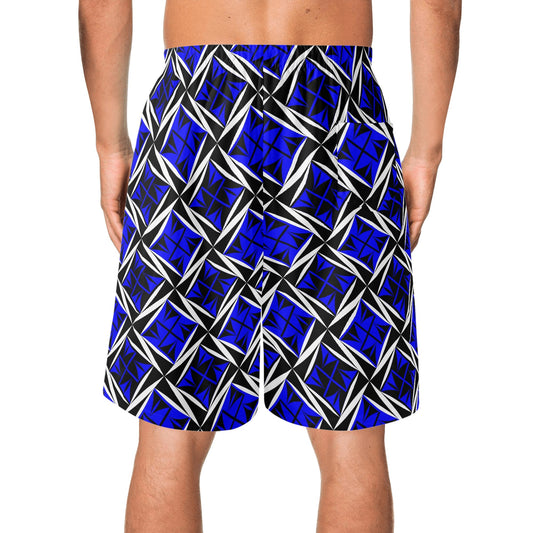 Sacred Winds in Blue Beach Shorts