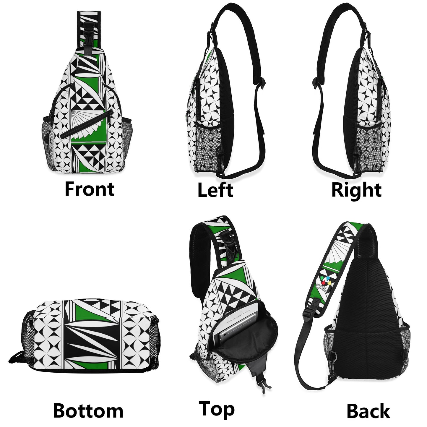 Southwest Sunrise in Green Crossbody Bag