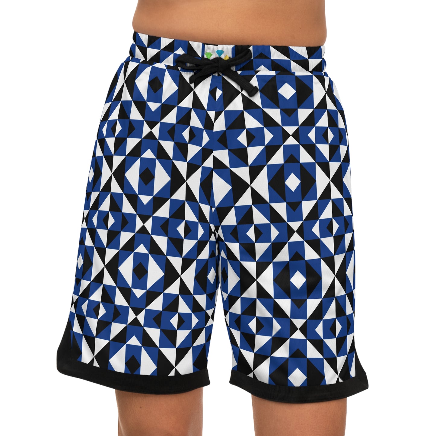 Blue Sacred Mountains Basketball Rib Shorts