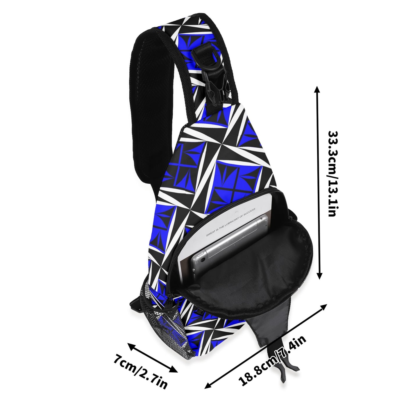 Sacred Winds in Blue Crossbody Bag