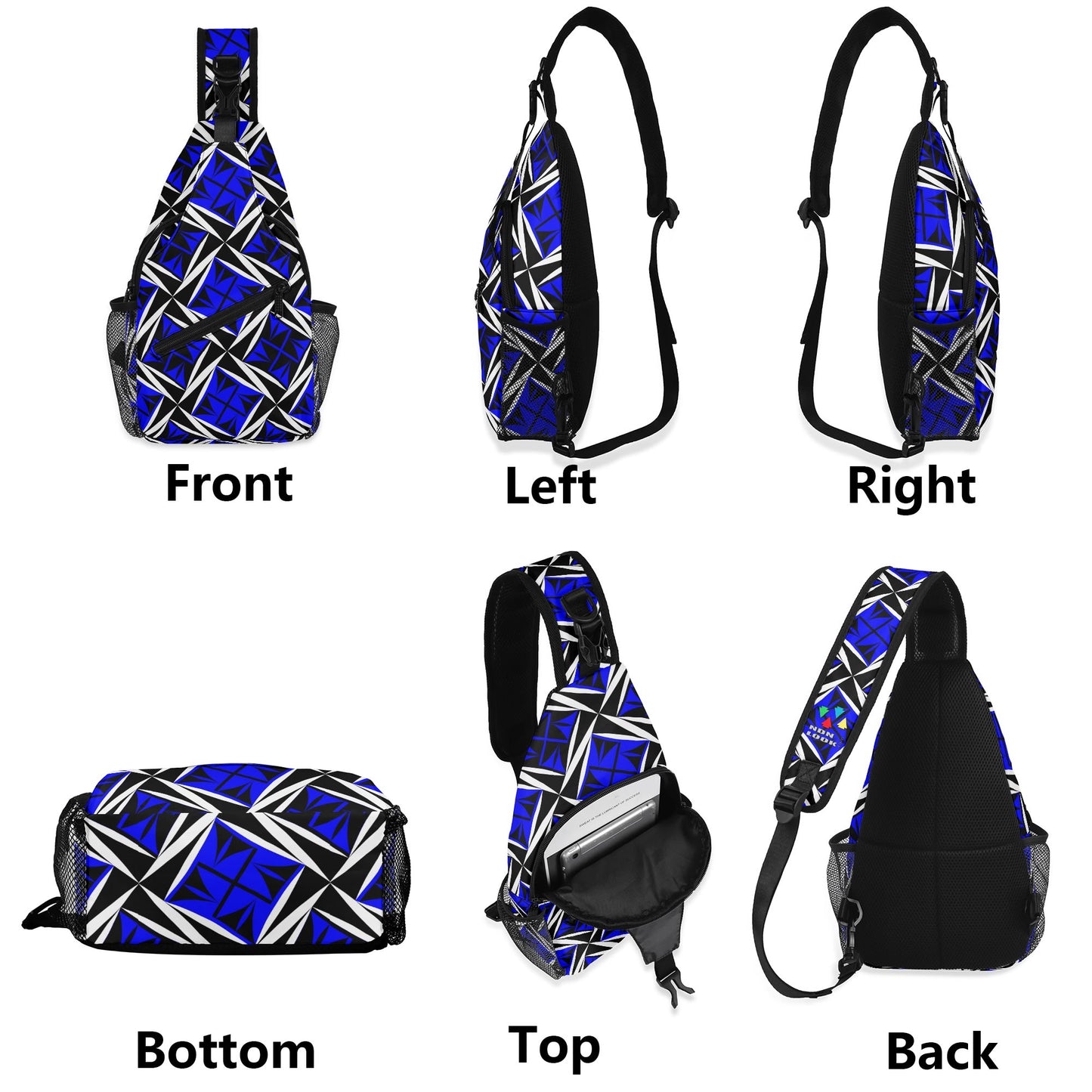 Sacred Winds in Blue Crossbody Bag