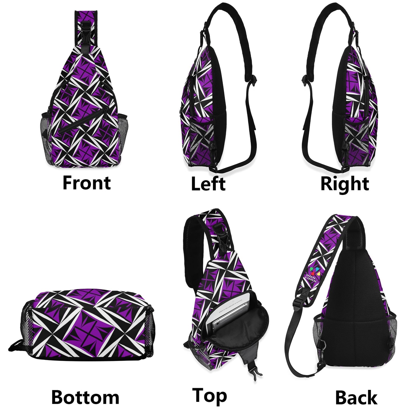 Sacred Winds in Purple Crossbody Bag