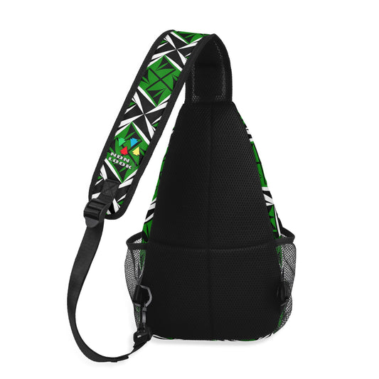 Sacred Winds in Green Crossbody Bag