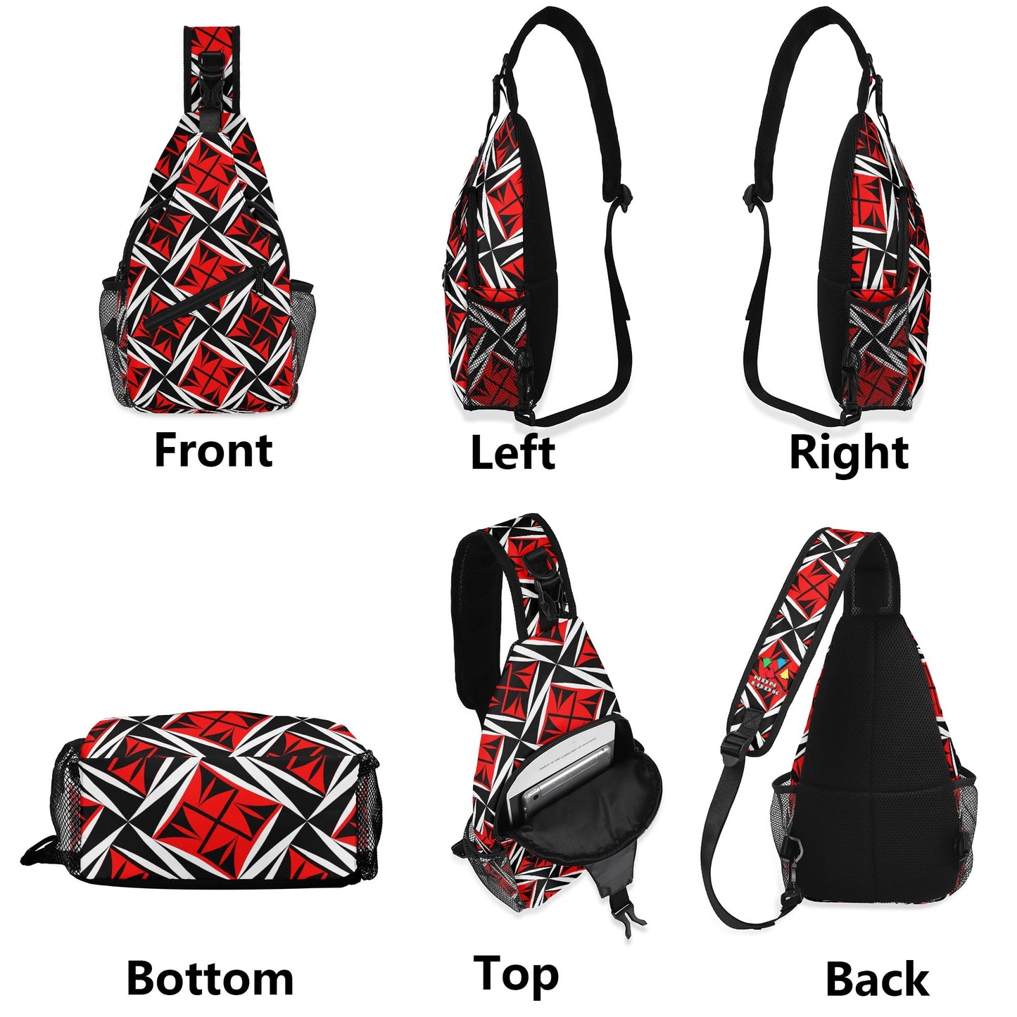 Sacred Winds in Red Crossbody Bag