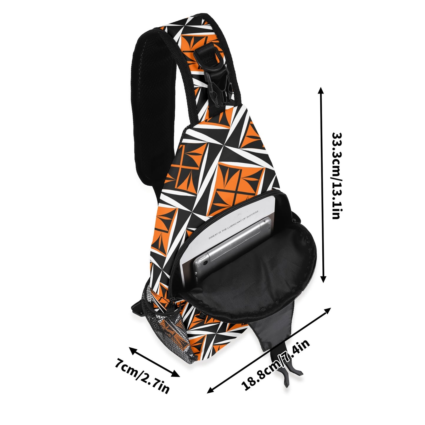 Sacred Winds in Orange Crossbody Bag
