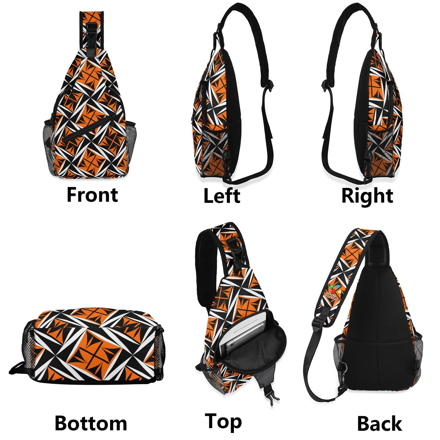 Sacred Winds in Orange Crossbody Bag