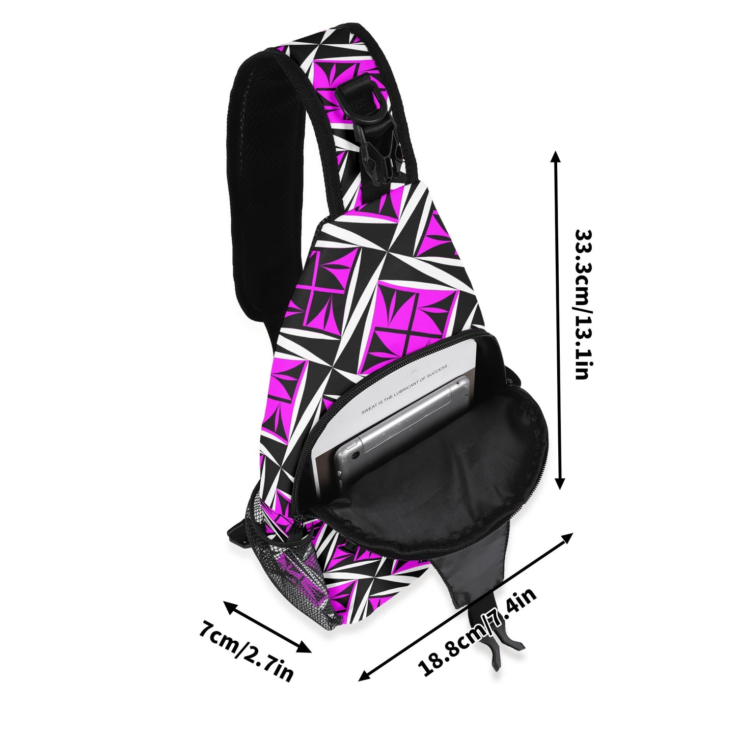 Sacred Winds in Pink Crossbody Bag