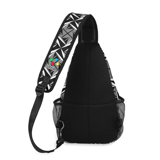 Sacred Winds in Gray Crossbody Bag