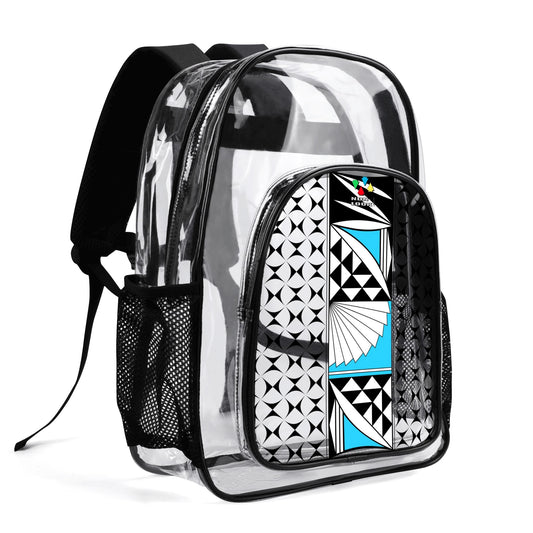 Southwest Sunrise in Turquoise Transparent Backpack