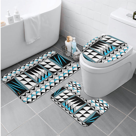 Sacred Winds in Turquoise Bath Rug Set