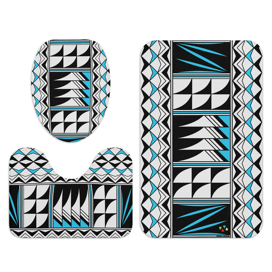 Sacred Winds in Turquoise Bath Rug Set