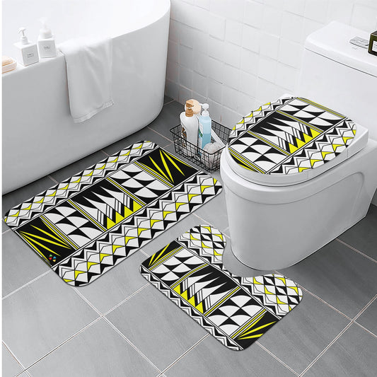 Sacred Winds in Yellow Bath Rug Set