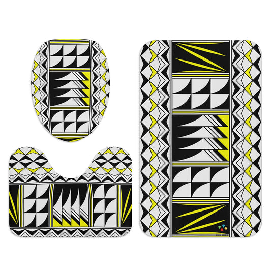 Sacred Winds in Yellow Bath Rug Set