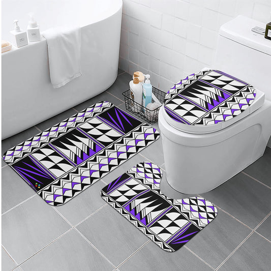 Sacred Winds in Purple Bath Rug Set