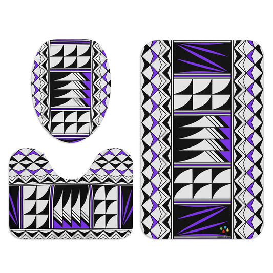 Sacred Winds in Purple Bath Rug Set