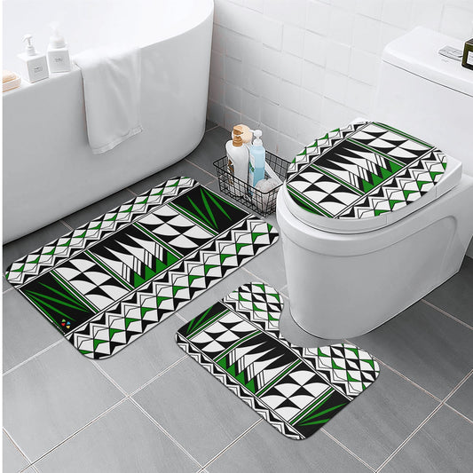 Sacred Winds in Green Bath Rug Set
