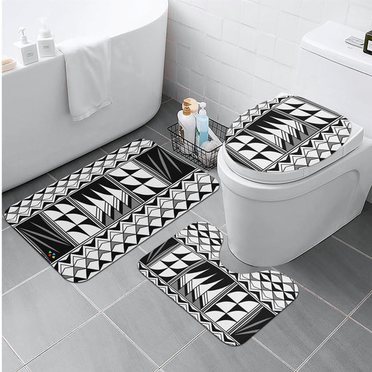Sacred Winds in Gray Bath Rug Set