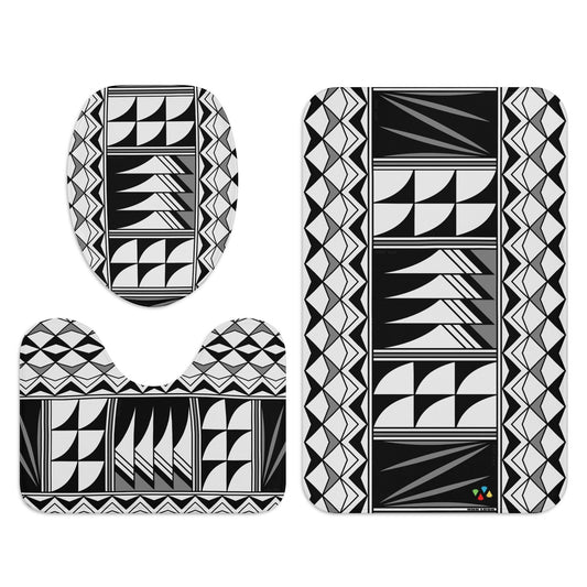 Sacred Winds in Gray Bath Rug Set