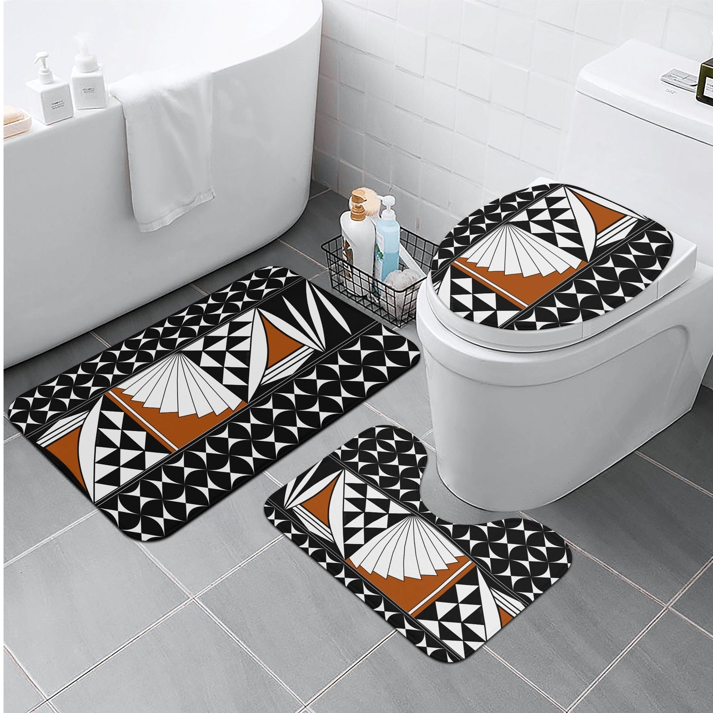 Southwest Sunset in Rust Bath Rug Set