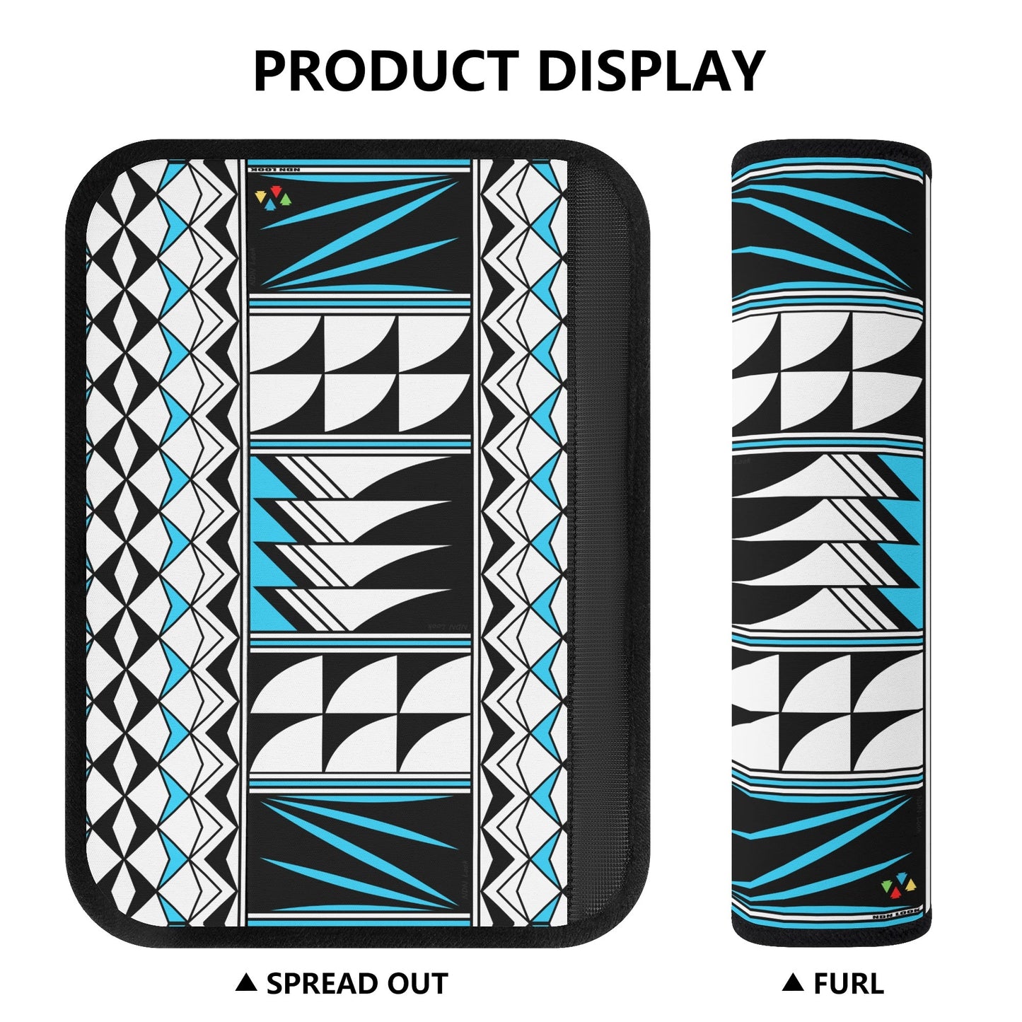 Feather Blessings in Turquoise Seat Belt Cover