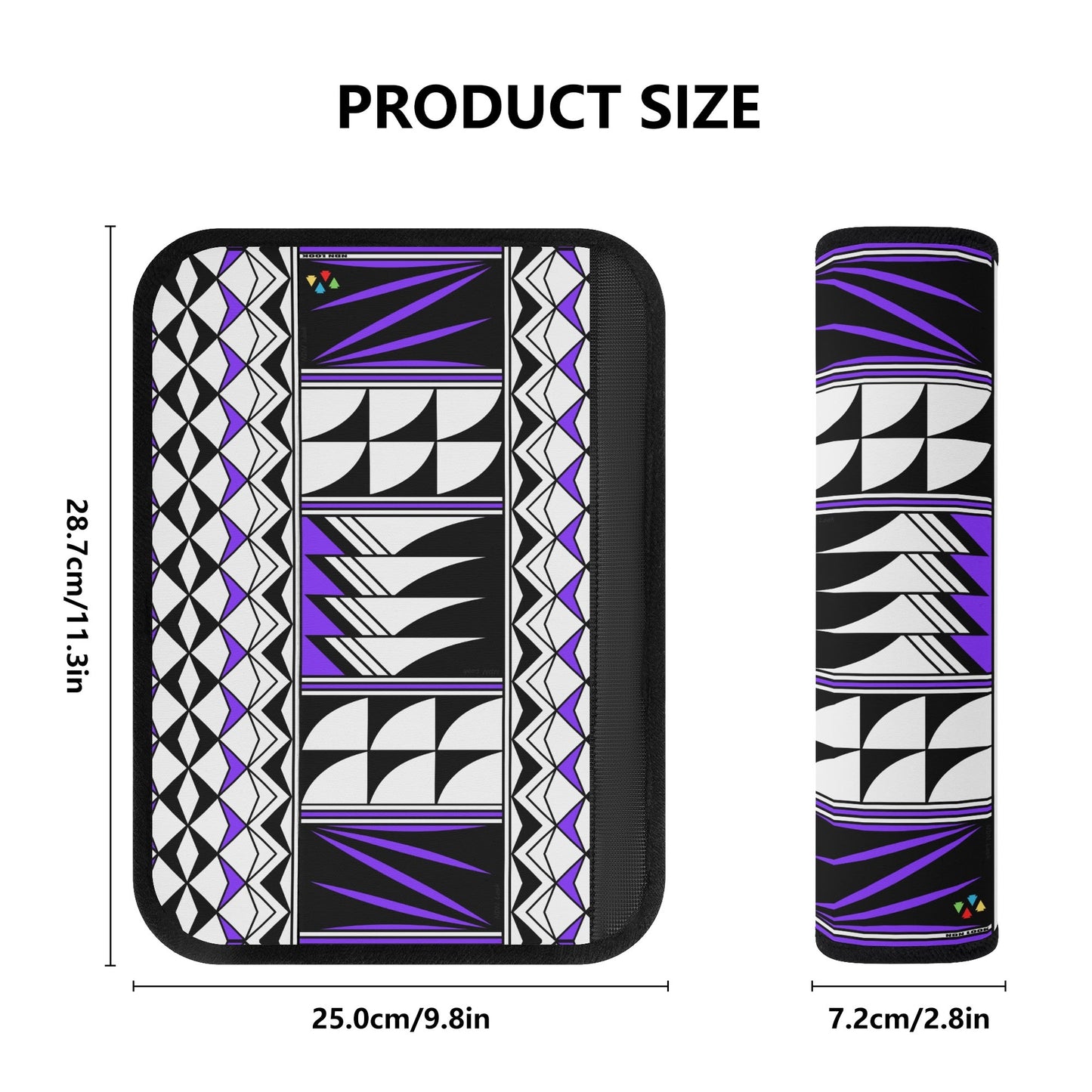 Feather Blessings in Purple Seat Belt Cover