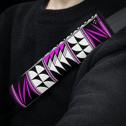 Feather Blessings in Pink Seat Belt Cover