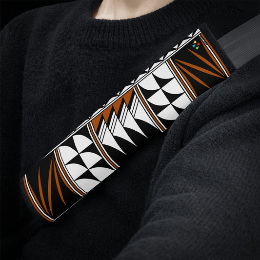 Feather Blessings in Rust Seat Belt Cover