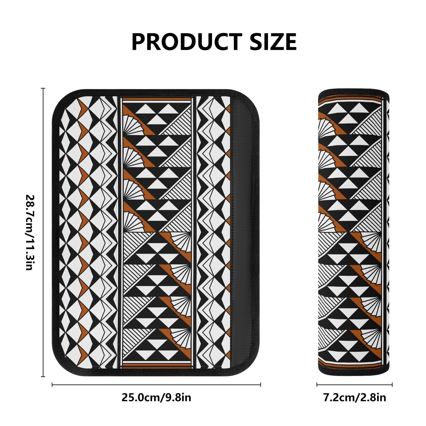 Sun and Rain in Rust Seat Belt Cover