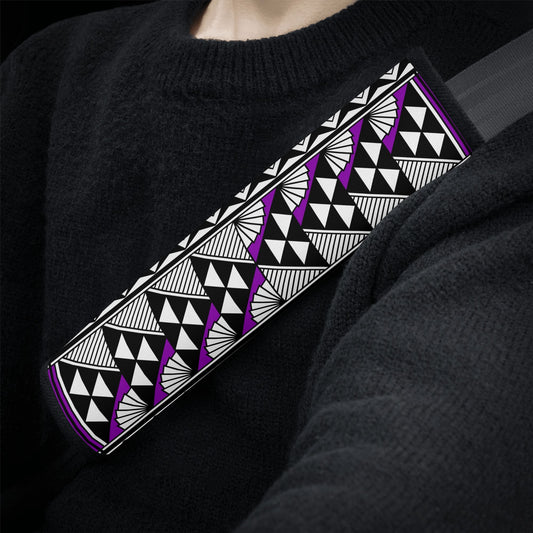 Sun and Rain in Purple Seat Belt Cover