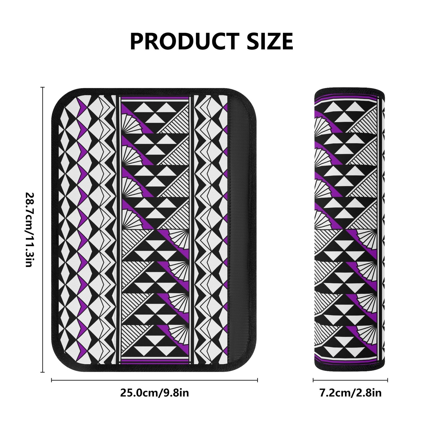 Sun and Rain in Purple Seat Belt Cover