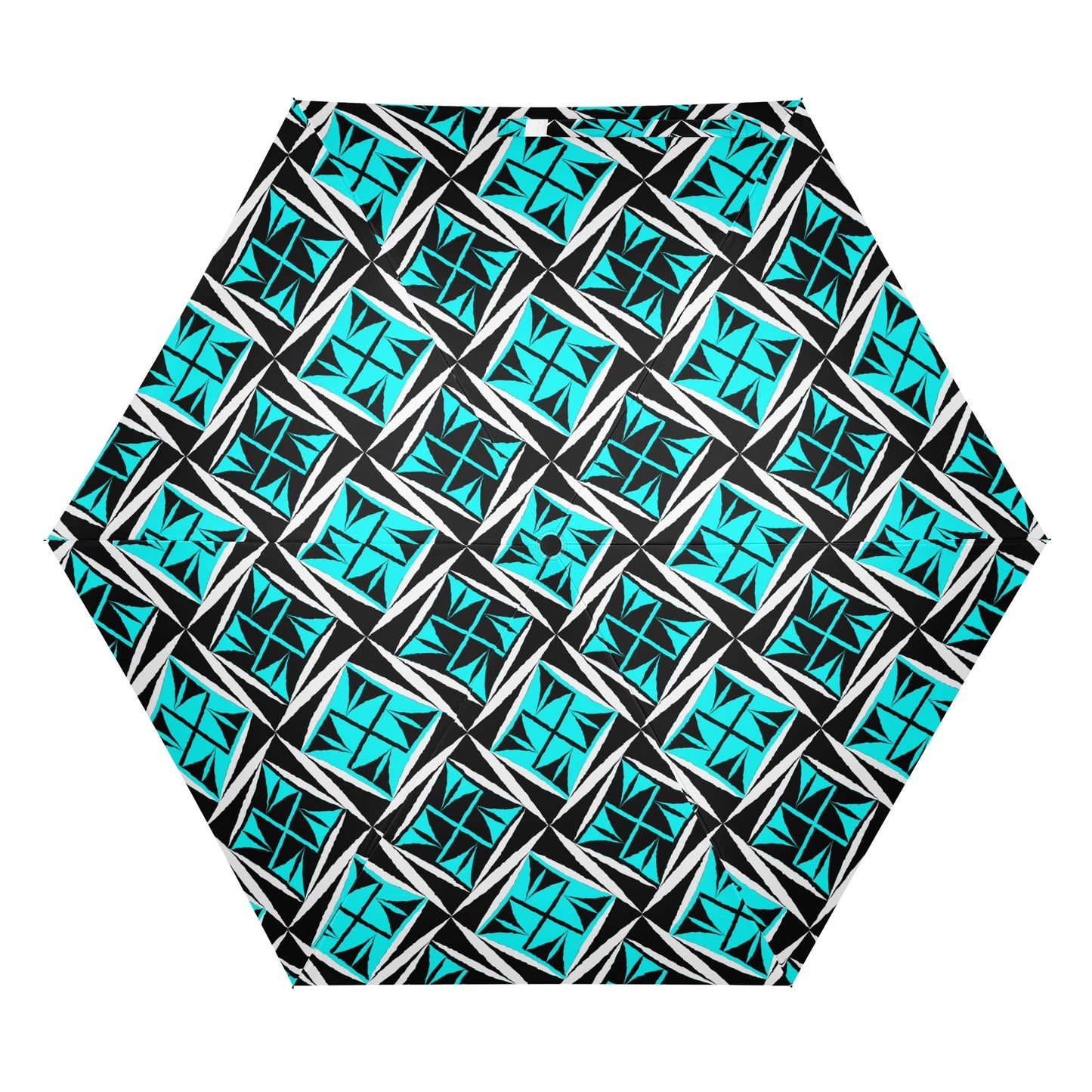 Sacred Winds in Turquoise - Auto Open & Close Umbrella