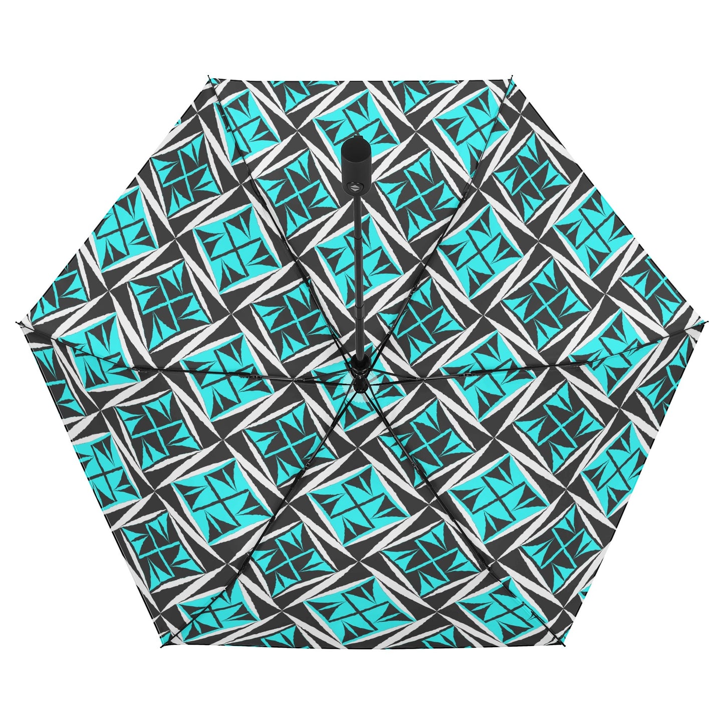 Sacred Winds in Turquoise - Auto Open & Close Umbrella