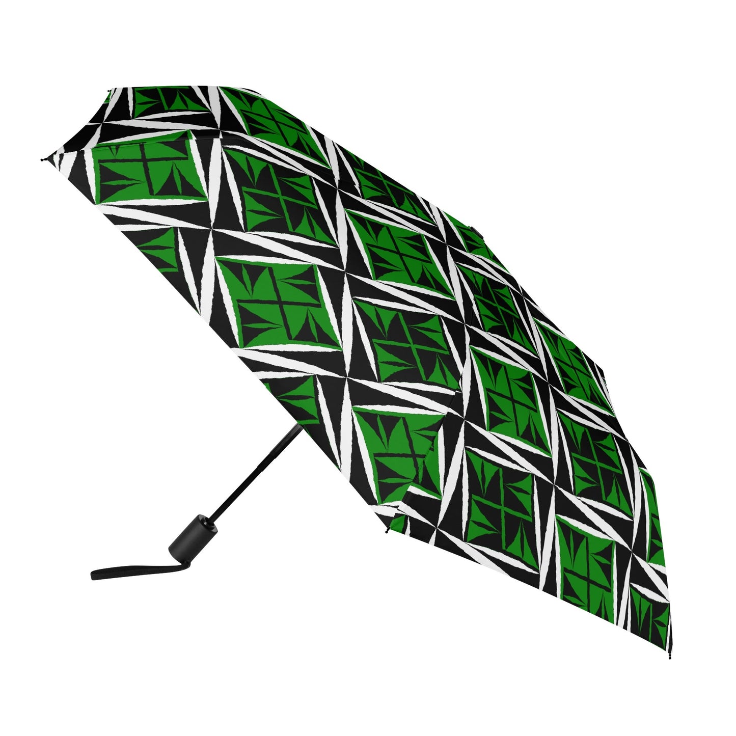 Sacred Winds in Green - Auto Open & Close Umbrella