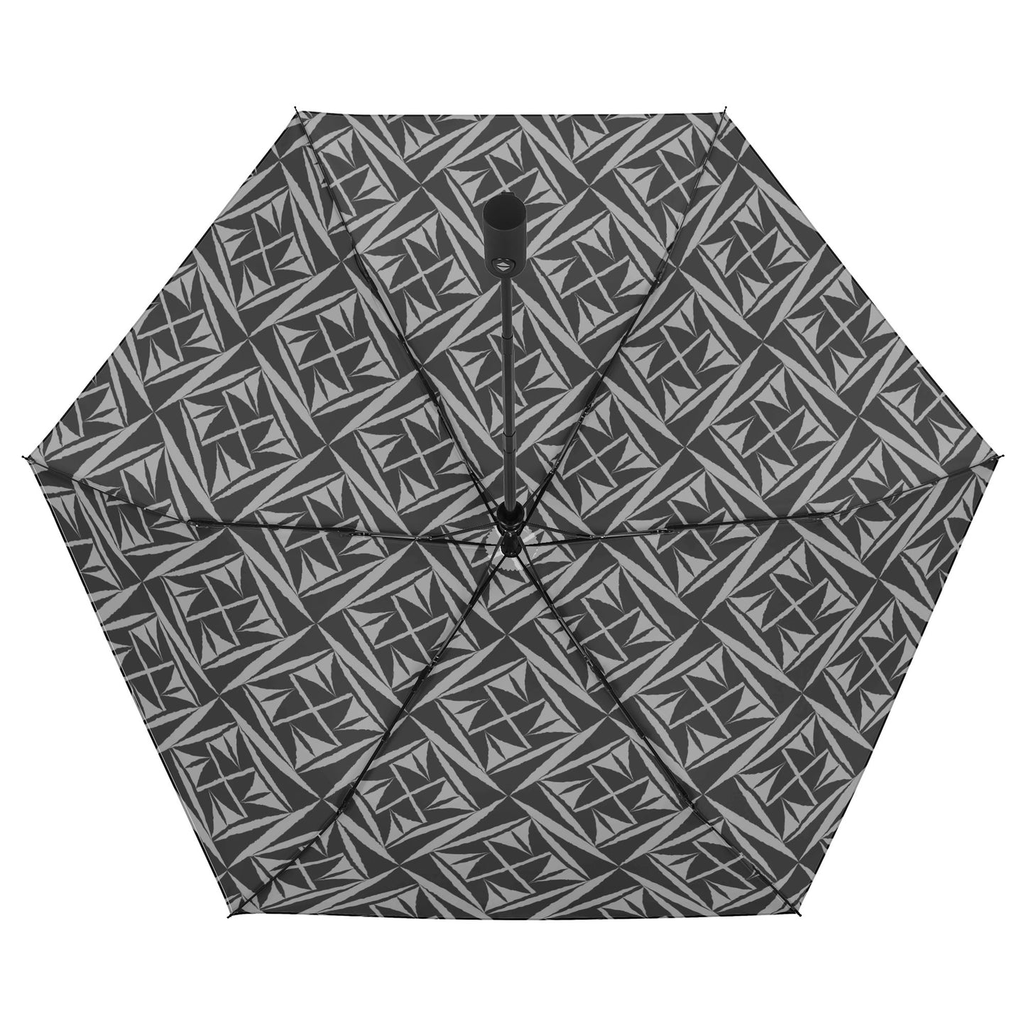 Sacred Winds in Charcoal - Auto Open & Close Umbrella