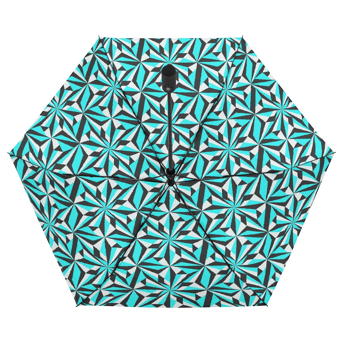 Desert Flowers in Turquoise - Auto Open & Close Umbrella