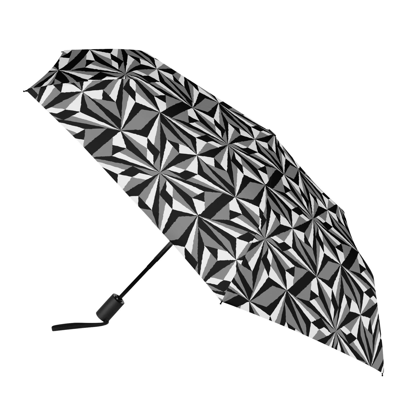 Desert Flowers in Gray - Auto Open & Close Umbrella