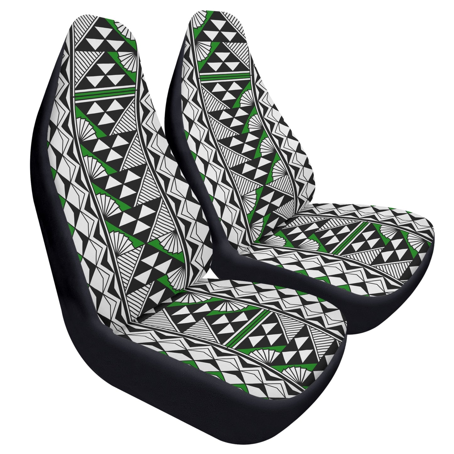Sun and Rain in Green Auto Seat Covers