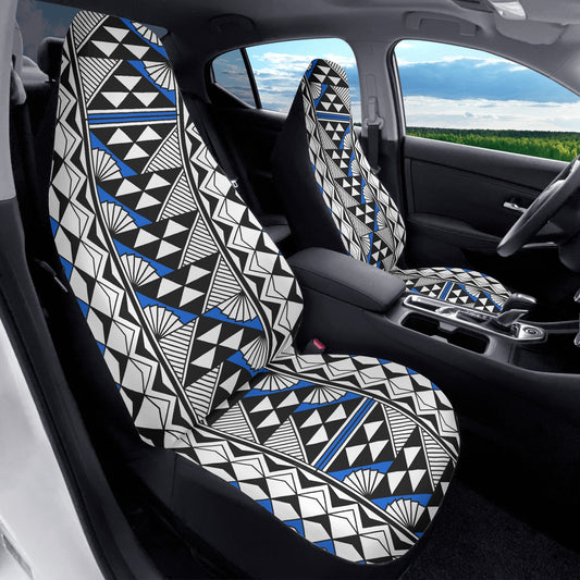 Sun and Rain in Blue Auto Seat Covers