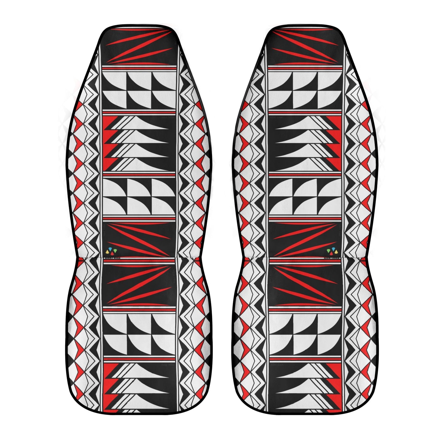 Feather Blessings in Red Auto Seat Covers